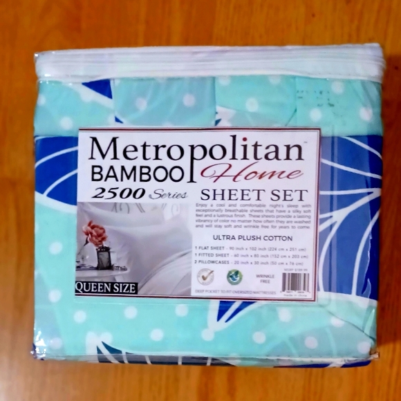 🆕NWT Metropolitan Bamboo Home 4-PC Sheet S - Picture 2 of 2